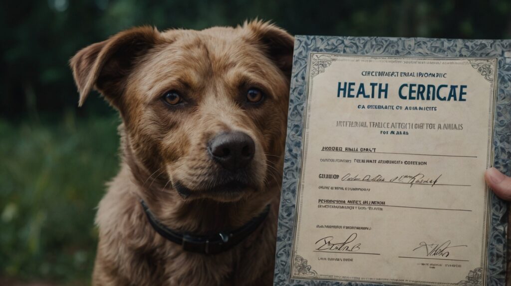 Health Certificate for International Travel for wolf
